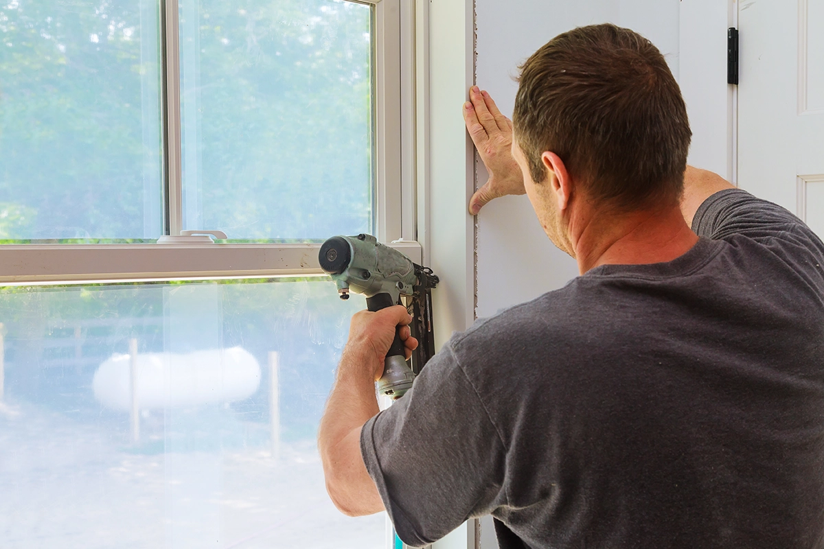 nail gun moldings windows framing trim 1